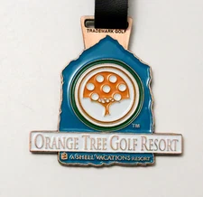 ORANGE TREE GOLF RESORT SCOTTSDALE, AZ METAL GOLF BAG TAG w/STRAP EUC
