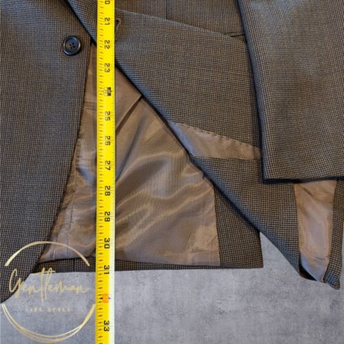 PRONTO UOMO Mens Blazer Sport Coat Two Button Jacket 39L 100% Wool Brown Suits - Picture 9 of 13