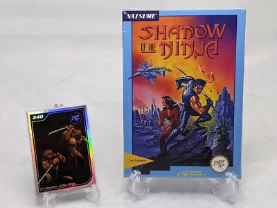 Shadow of the Ninja + Silver Foil Card #240 NES Grey Cartridge New