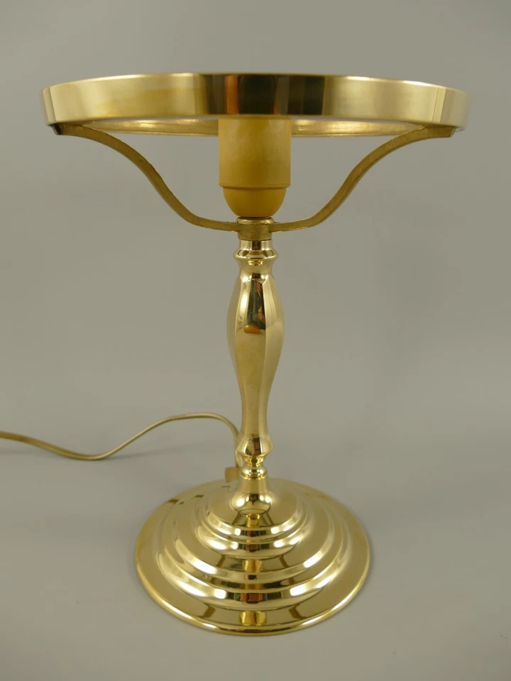 Tischlampe Pilz Lampe Jugendstil Antik Bankerlampe Schreibtischlampe Messing gr - Bild 4 von 4