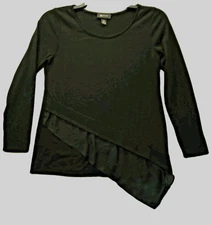 AB Studio Top Sz M Lagenlook Asymmetrical Witch Dark Fairy Academia Y2K Sweater