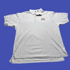 Vintage Compaq Computer Polo Shirt XL Gray Embroidered Tech Promo USA