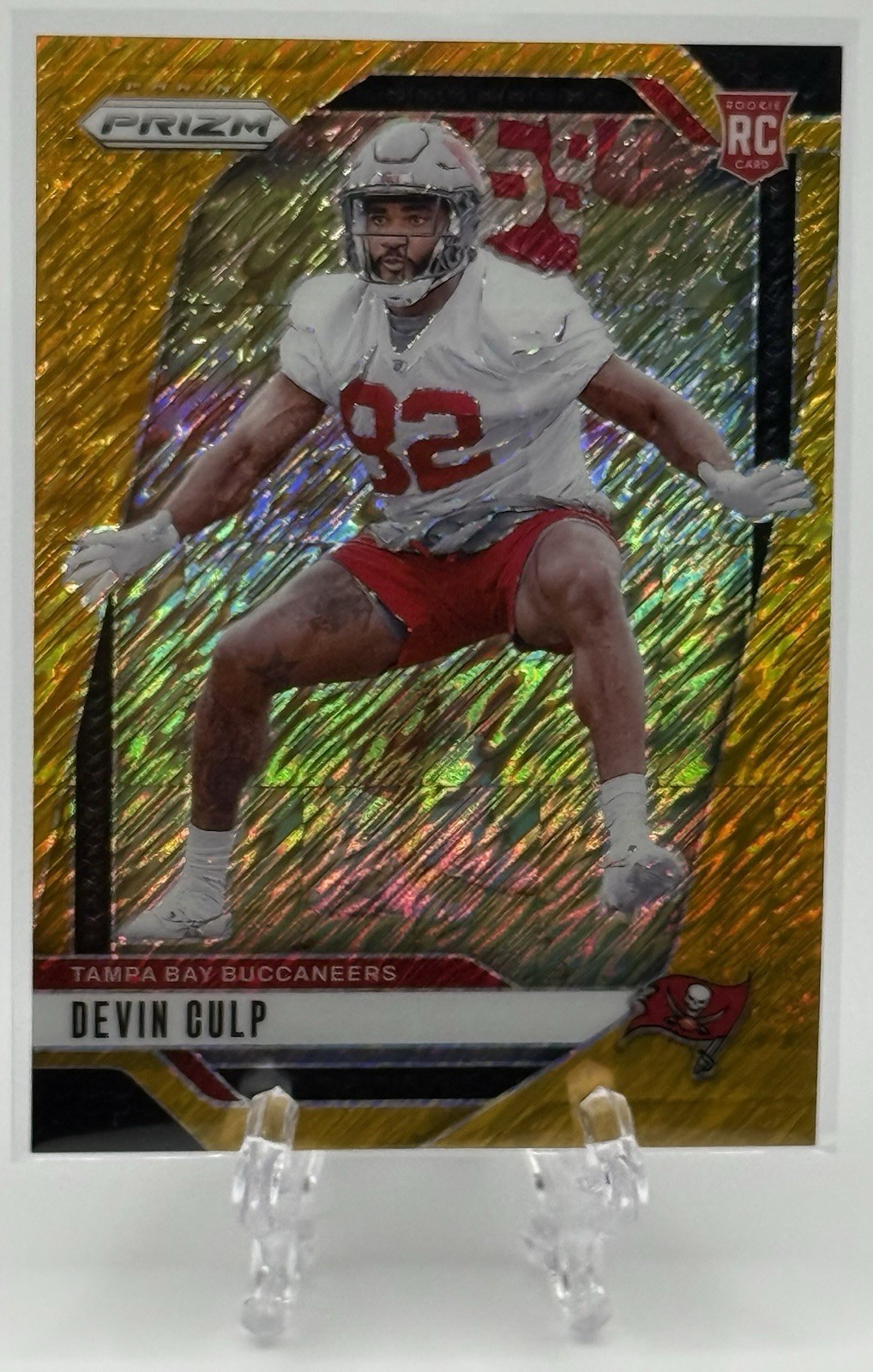 Devin Culp 2024 Panini Prizm #326 Gold Shimmer Prizm Rookie RC /10! Buccaneers