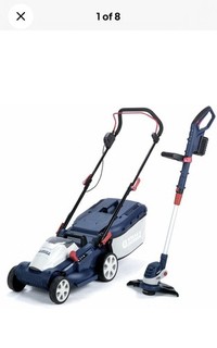 Spear & Jackson 34cm Cordless Rotary Lawnmower & Grass Trimmer 2 x 24V
