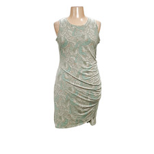 Nine West Green Graphic Print Bodycon Midi Dress (XL)