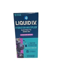 10 Liquid I.V. Hydration Multiplier Electrolyte Drink Mix Concord Grape 11/2026
