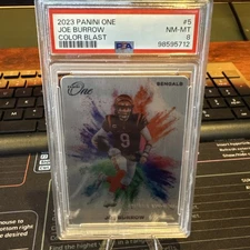 2023 Panini One - Joe Burrow - Color Blast Case Hit SSP PSA MNT 8 Bengals