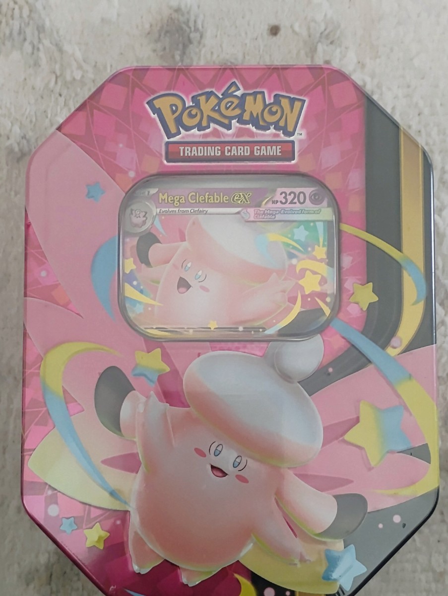 Pokémon TCG - Mega Moonlit Tin - Mega Clefable ex - New & Ready to