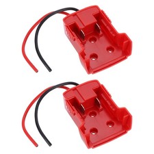 Battery Adapter Converter for 18V Battery with Wire Harness Connector, 2pcs, Red