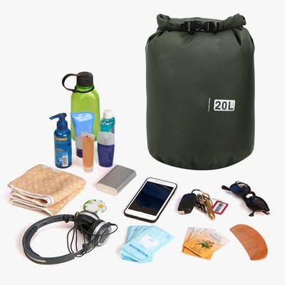 20L PVC Outdoor Faltbare Wasserdichte Barrel Dry Bag Lagerung Taschen Trage SA