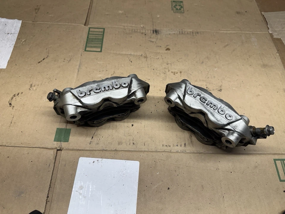 09-24 Suzuki GSXR 600 750 1000 HAYABUSA BREMBO FRONT BRAKE CALIPERS GOLD 108mm - Image 3 of 4