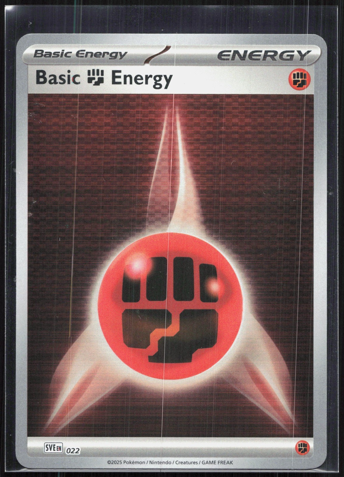 Basic Fighting Energy (Holo) - 022 Common SVE: Scarlet & Violet Energies NM