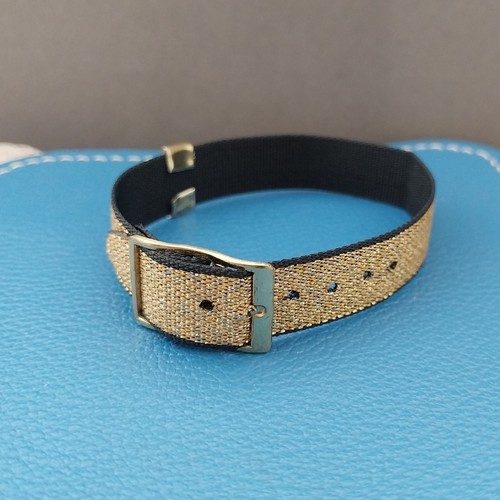 Vintage 13mm Horlon Gold Metallic Perlon Damen Single Pass unbenutzt Uhrenarmband - Bild 4 von 6