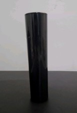 Vintage Black Handblown Glass Vase Elongated Stylish 20th Century