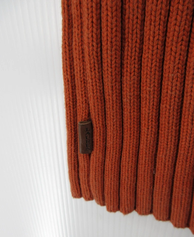 DE COLECCIÓN Lauren Ralph Lauren Suéter Mujer 2X Plus Naranja Chaleco Cárdigan Grueso Foto 3 de 4