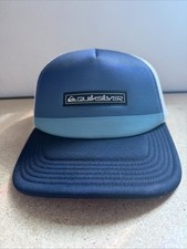 Quiksilver Trucker Foam Snapback Hat Cap Blue Stripe