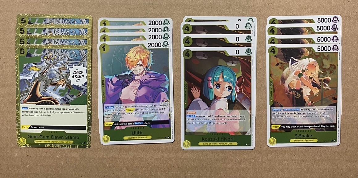 One Piece TCG: OP-13 COMPLETE Rare Playset Lot with 1 of Each