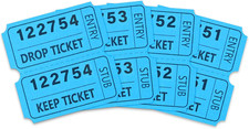 2000 Pcs 50/50 Raffle Tickets Large Bold Numbers Double Tickets 2X2 Ticket f