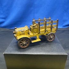 RARE 1920S MINIIATURE VERSION HUBLEY 5 TON STAKE BODY CAST IRON TRUCK TOY A4C