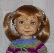 Bell CATHY Doll Wig SIZE 13/14 LIGHT COPPER Ponytails Layered Bangs NO PART NWT