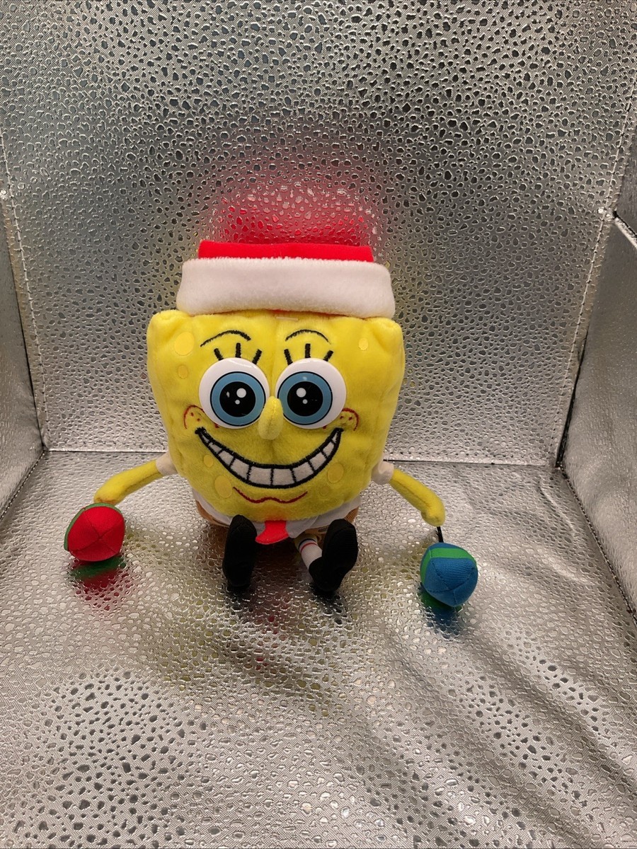 SpongeBob Christmas Holding Ornaments plush by Applause vintage