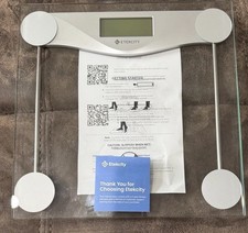 Etekcity EB4074C Digital Glass Body Weight Scale, 400 lb, LCD, Clear Silver