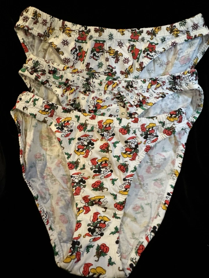 3 MICKEY MINNIE MOUSE BESOS TRINEO NAVIDAD Disney & Co. Bragas Ropa Interior Foto 3 de 4