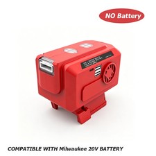 200W AC/USB Power Inverter, Compatible with Milwaukee 18V/20V Battery, Unit Only