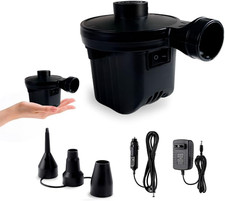Electric Air Pump,Portable Quick-Fill Air Pump, Air Mattress Pump with 3 Nozzles