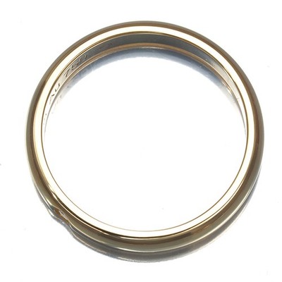 Auth Cartier Ring Diamond 1895 Wedding Band Pinky EU45 18K 750