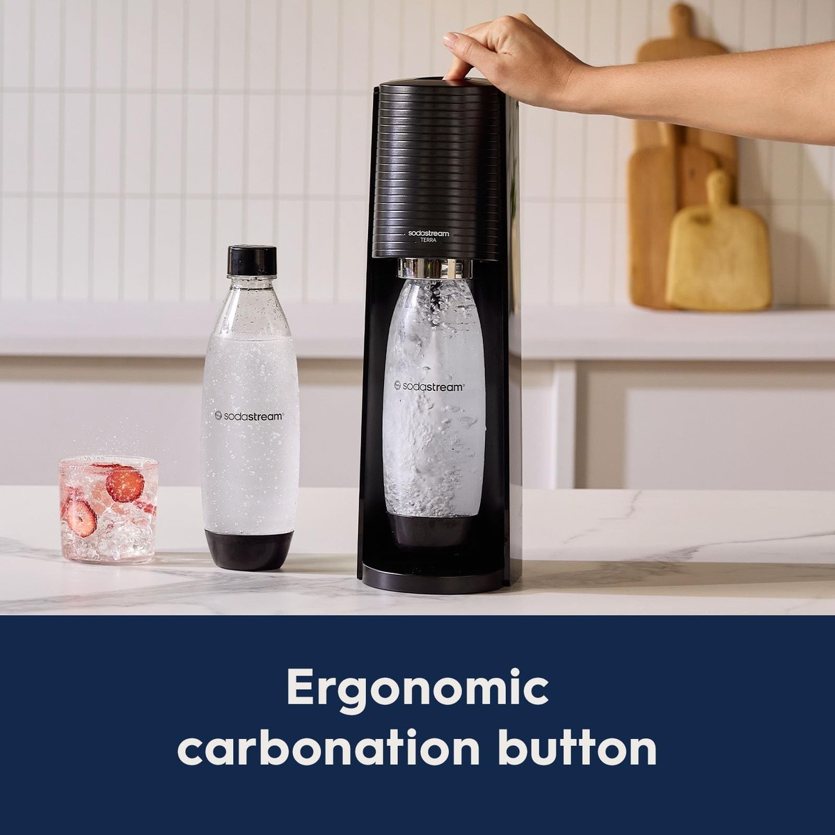 SodaStream Terra White Sparkling Water Maker CO2 DWS Bottle Bubly