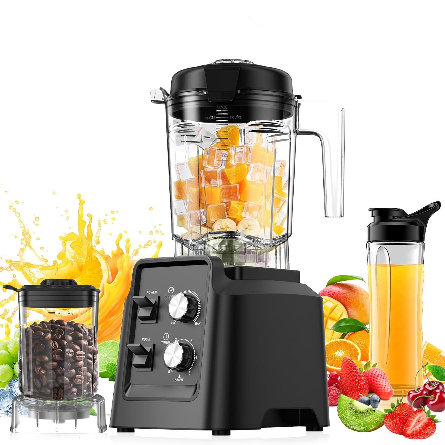 Blender with -Cleaning & Dry Grinder - 1400W Professional Bl