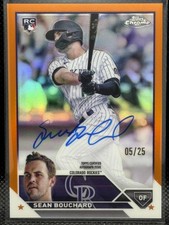 2023 Topps Chrome #RA-SB Sean Bouchard Rookie Autographs Orange #/25