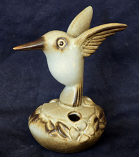 Howard Pierce California Pottery Figural Hummingbird Flower Frog MCM
