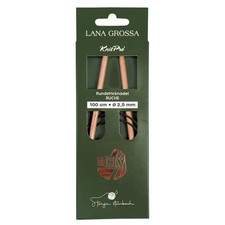 Wolle Kreativ! Lana Grossa - Rundstricknadel Holz Buche 100cm 2,5mm