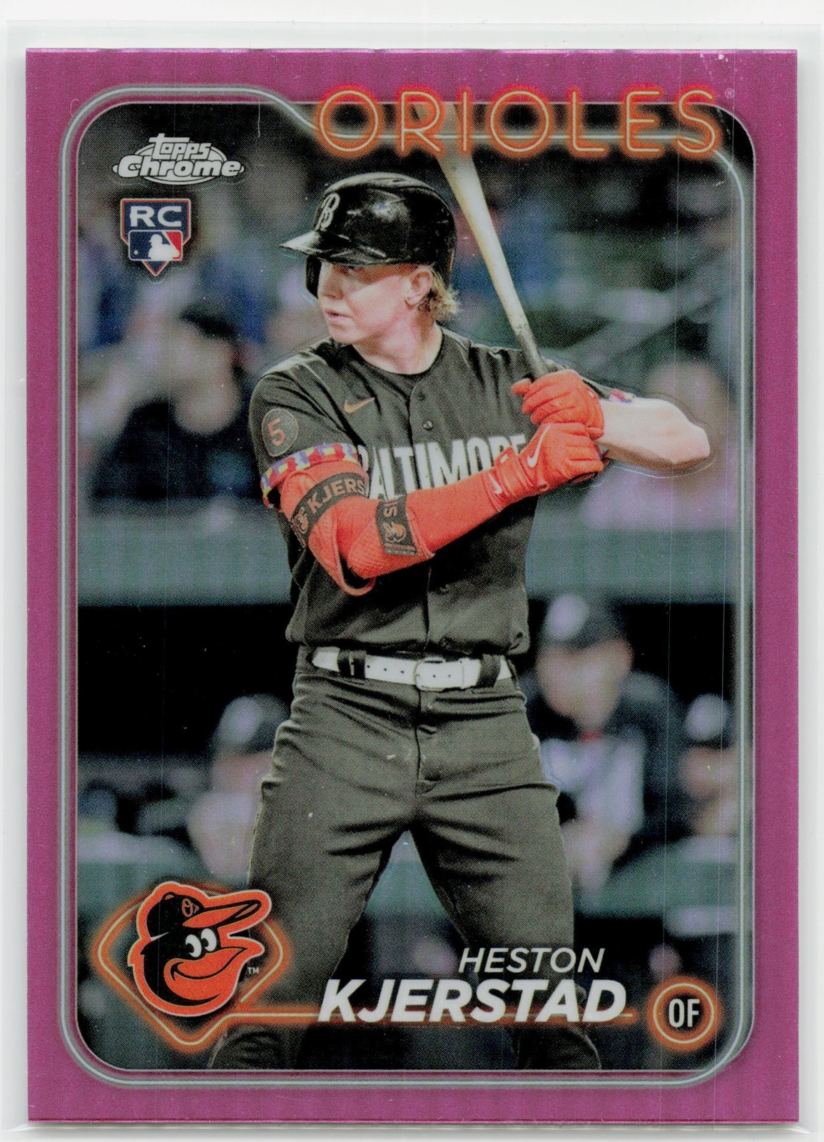 2024 Topps Chrome #142 Heston Kjerstad Pink Refractors RC