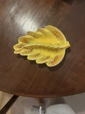 Vintage Retro California Pottery Leaf Shaped Ashtray MCM Candy Tidbit Dish