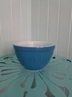 Vintage Pyrex Blue Primary 401 Nesting Bowl Original Older Set No 401 Backstamp