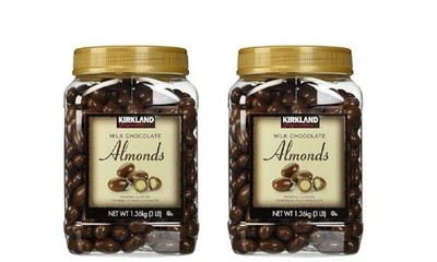 Kirkland Milk Chocolate Almonds 3 lb Each (2 Pack)  Bulk Chocolate Free Shipping