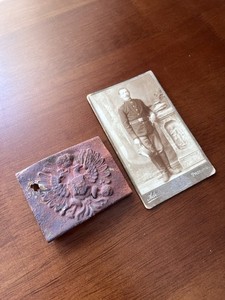 Austro-Hungarian Belt Buckle And Photograph Original Austrian Hungarian Relic