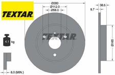 2x Bremsscheibe TEXTAR 92155503 2 Bremsscheiben Vorderachse Vorne für Smart