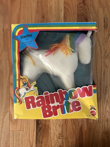Rainbow Brite Starlite Horse In Box 12" Plush Toy Vintage 1983 Mattel #7358