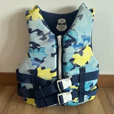 Kids Youth Speedo Swimming Vest Life Jacket 50-90 Lbs Blue Yellow Camo