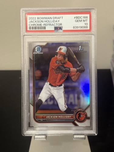 2022 Bowman Draft Jackson Holliday Orioles Bowman 1st Prospect Refractor PSA 10