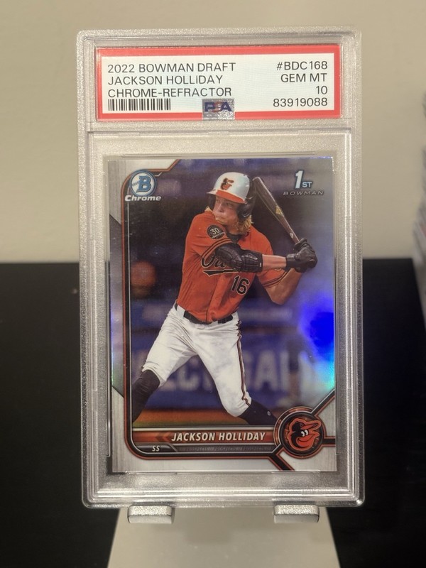 2022 Bowman Draft Jackson Holliday Orioles Bowman 1st Prospect Refractor PSA 10