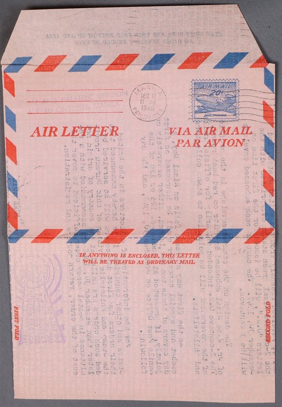 MayfairStamps Philippines 1948 Manila 20 Cent Aerogramme cca_09019