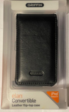 Elan Convertible Leather Flip Top Case For iPod Touch with Removable Belt Clip