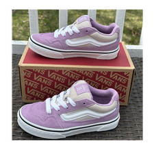 New Vans Caldrone Suede/Mesh Low Top Sneakers Youth Purple Lavender Mist, Size 2