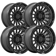 Set Of 4 Black Rhino Br025 Rival 17x9 6x5.5 -12mm Gunmetal Wheels Rims