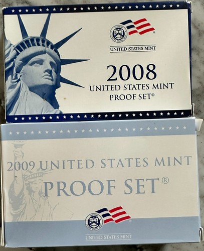 2008 S and 2009 S US Mint Proof Sets- Clad